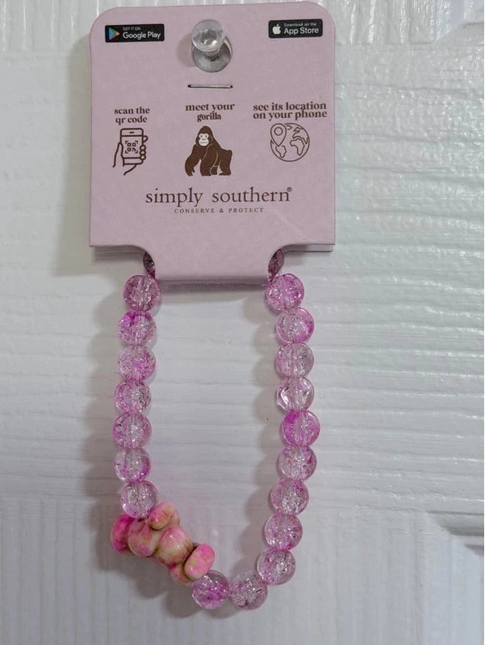 Simply Southern Gorilla Tracker Bracelet Beaded Animal